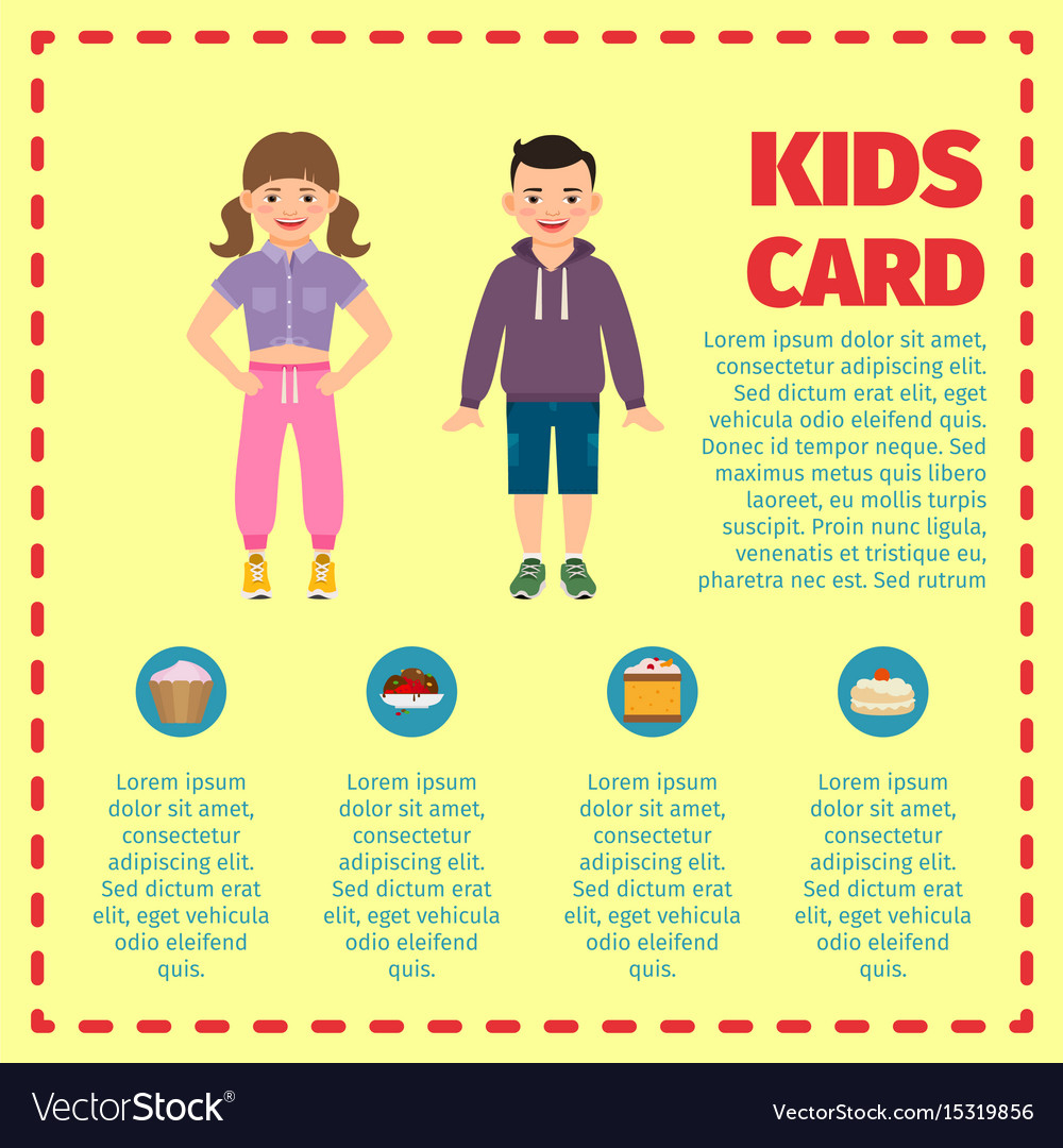 Yellow Kids Card Infographic Template L Throughout Id Card Template For Kids